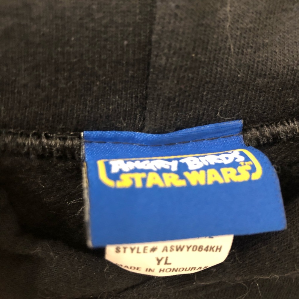 Star Wars angry birds hoodie black youth large - Picture 4 of 5
